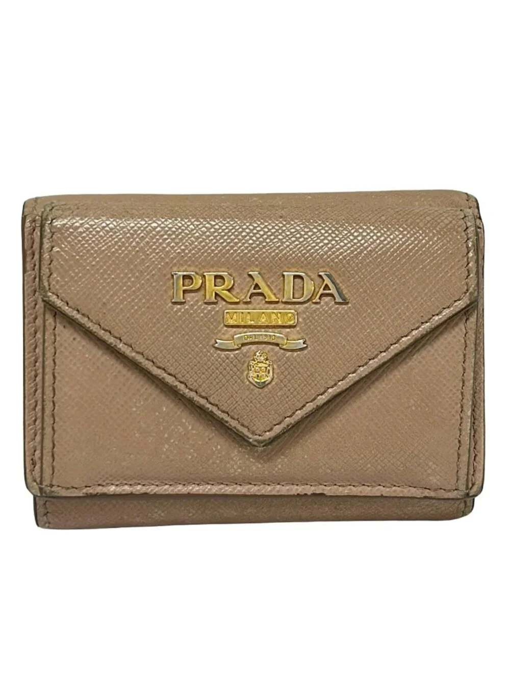 Prada Beige Leather Wallet